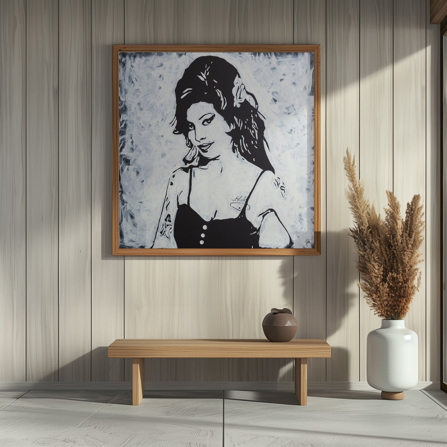 Canvas Print: "Amy Winehouse Black and White"