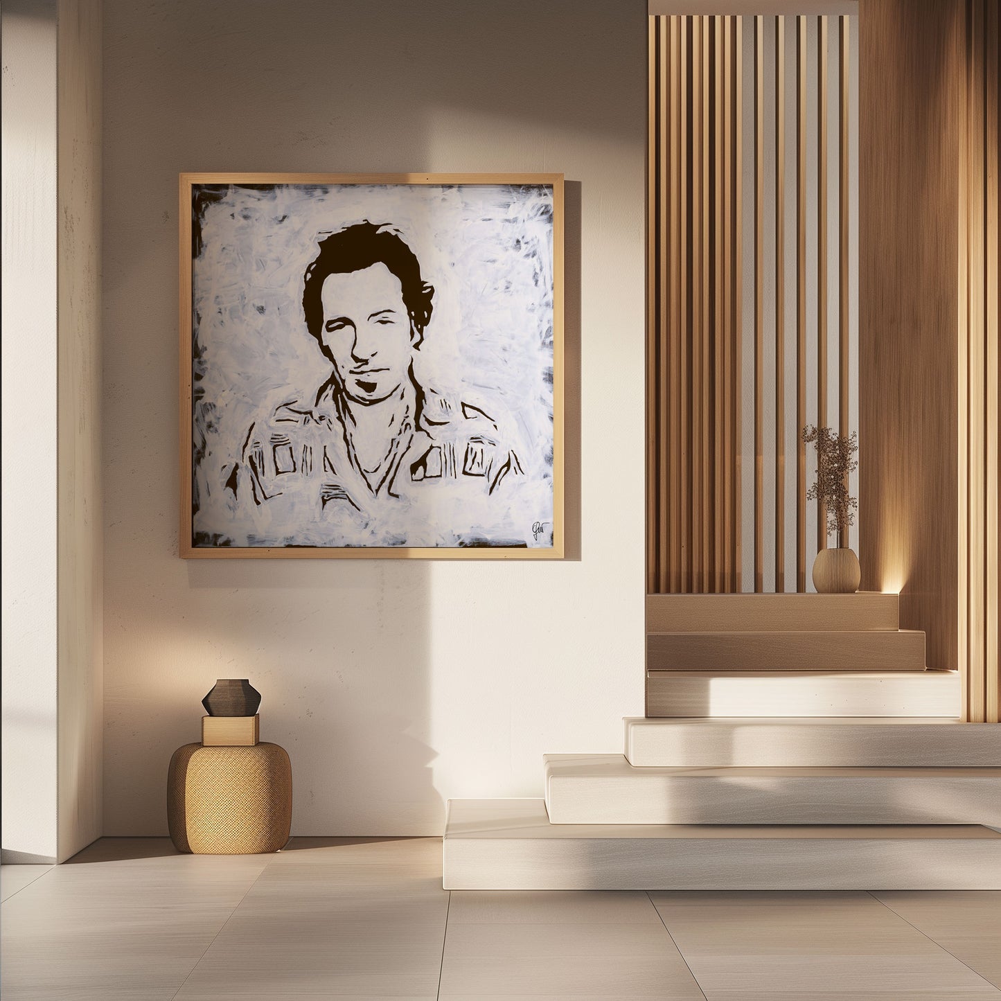 Canvas Print: "Bruce Springsteen Black and White"