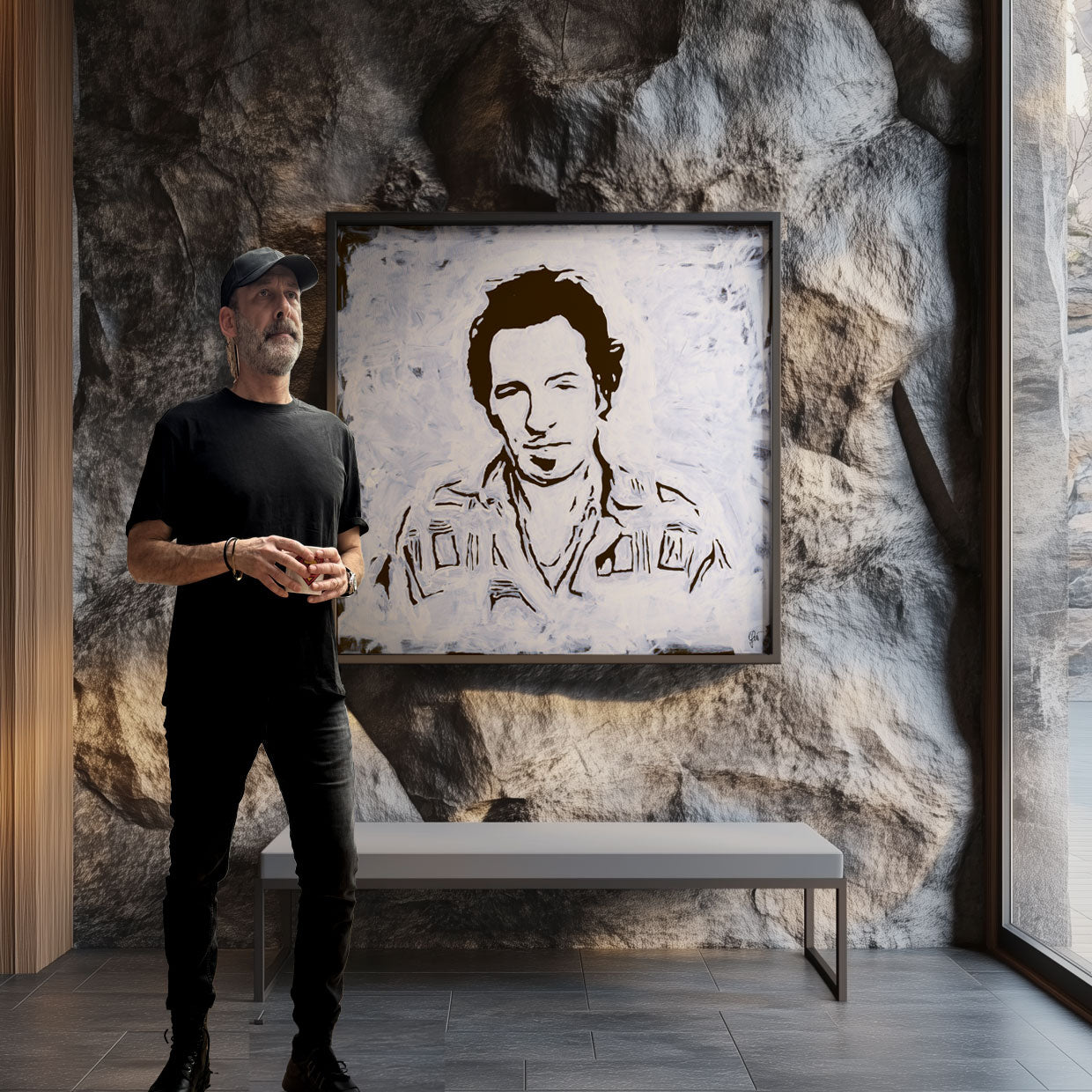 Canvas Print: "Bruce Springsteen Black and White"