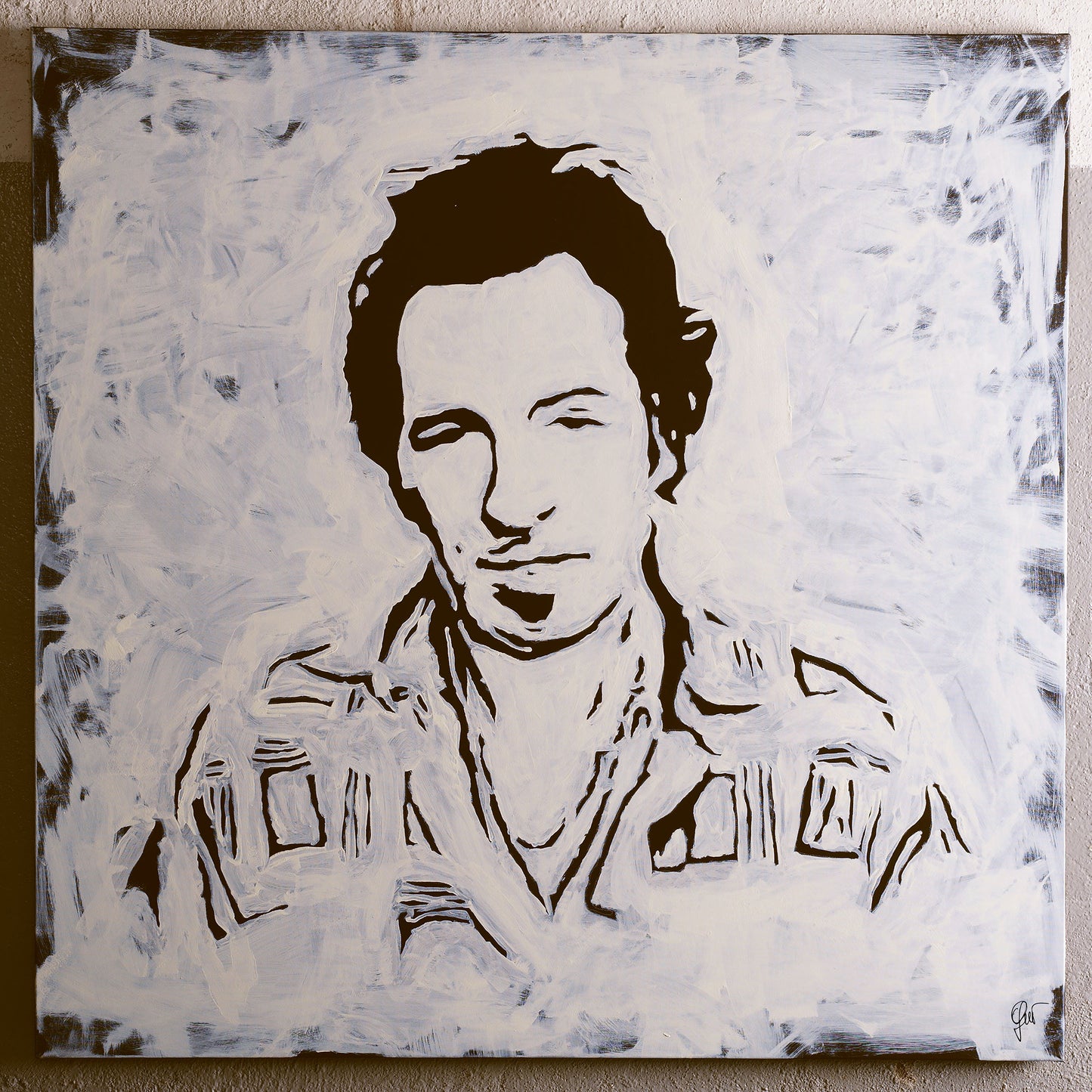Canvas Print: "Bruce Springsteen Black and White"