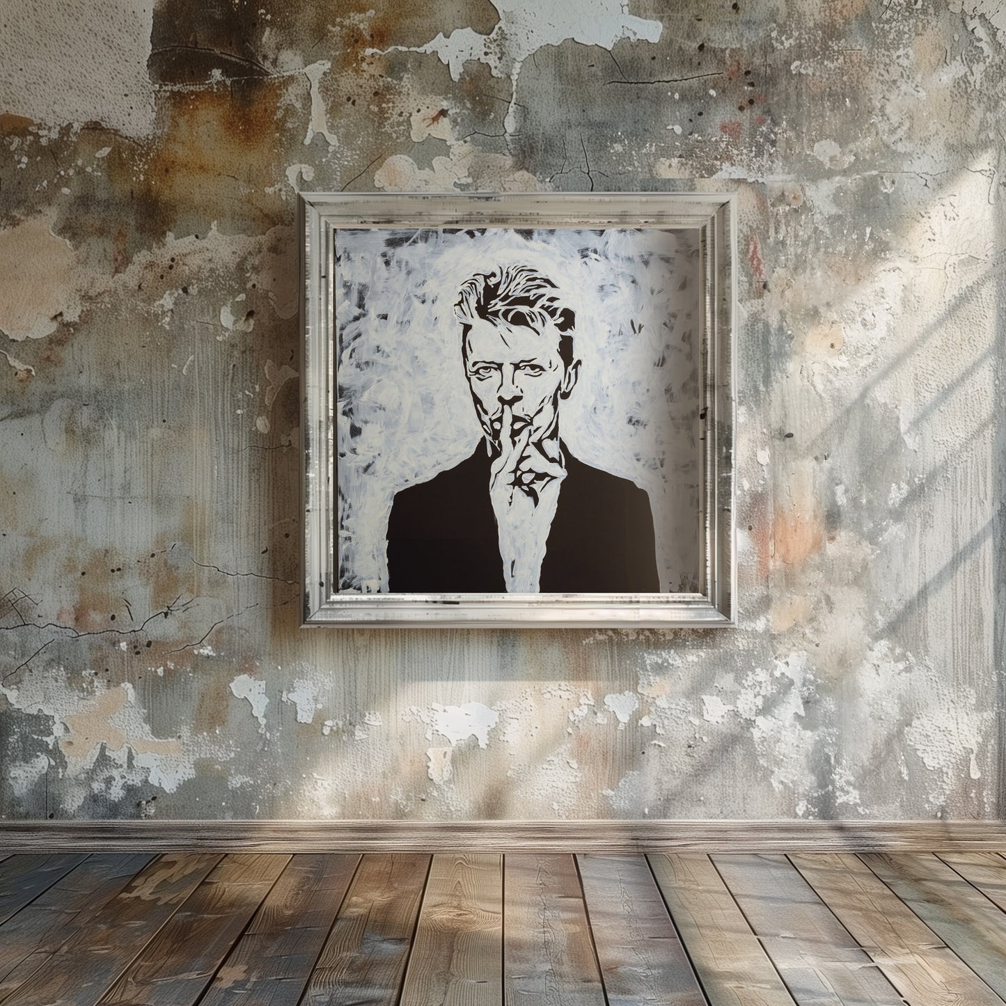 Canvas Print: "David Bowie Black and White"