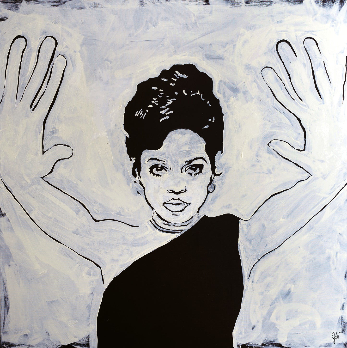 Canvas Print: "Diana Ross Black and White"