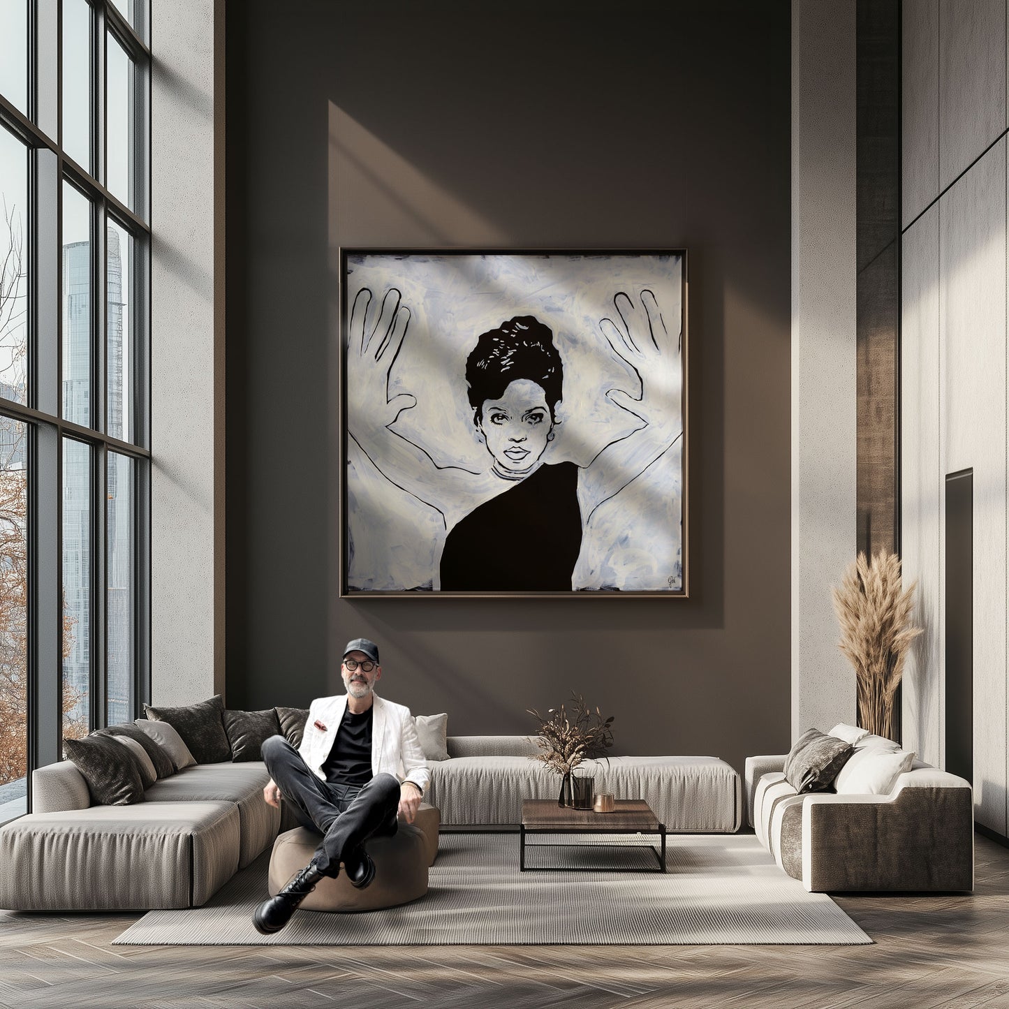Canvas Print: "Diana Ross Black and White"