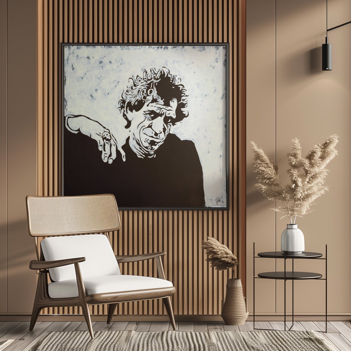Canvas Print: "Keith Richards Black and White"