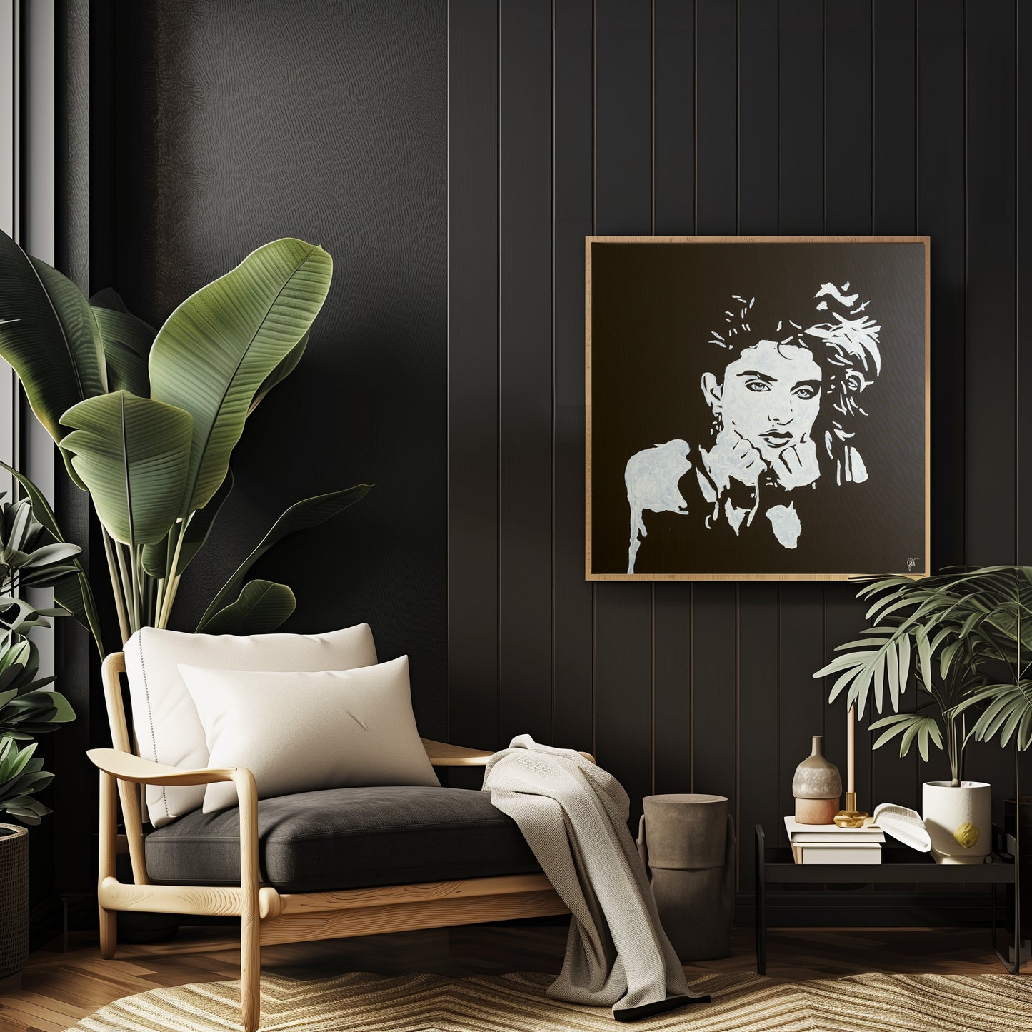 Canvas Print: "Madonna Black and White"