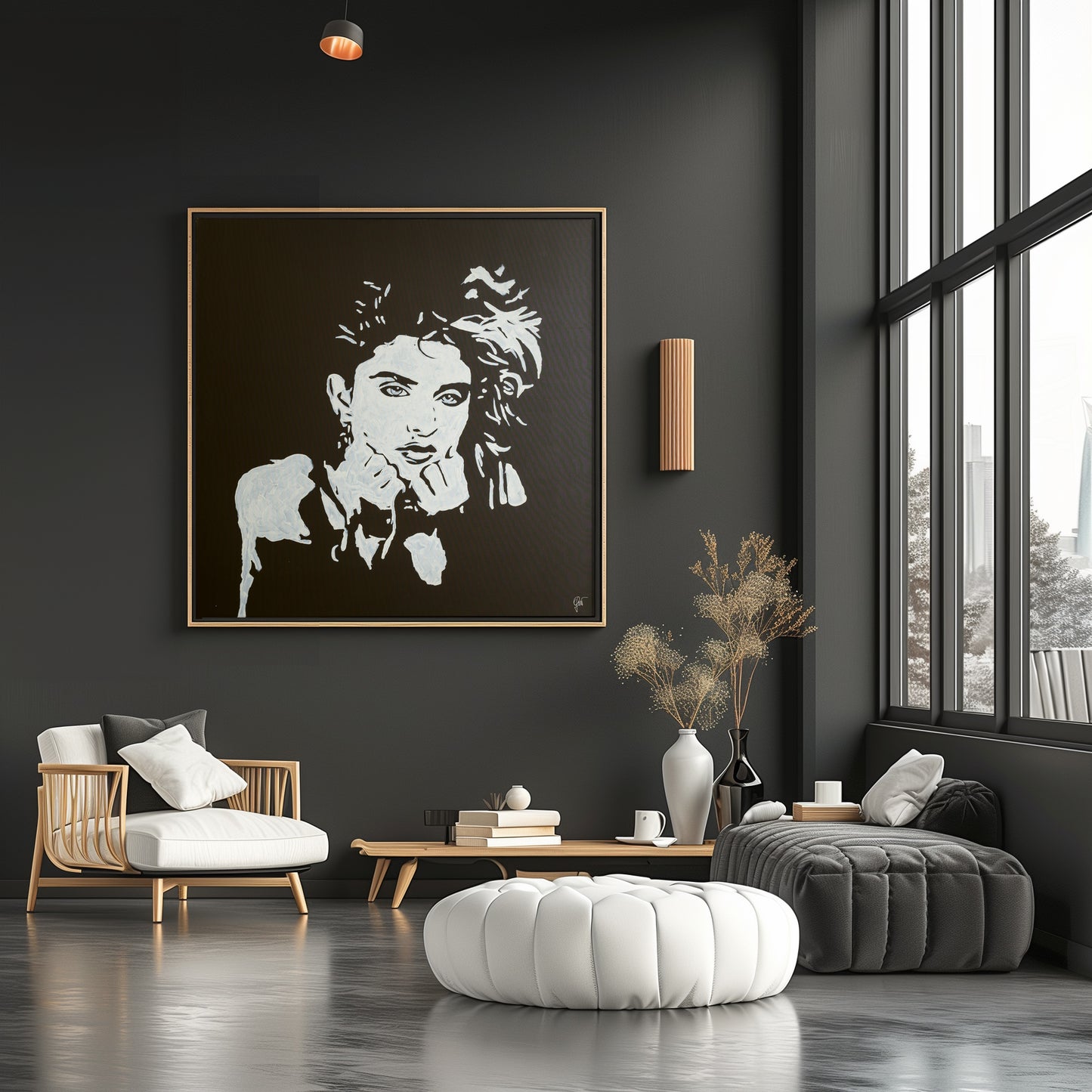 Canvas Print: "Madonna Black and White"