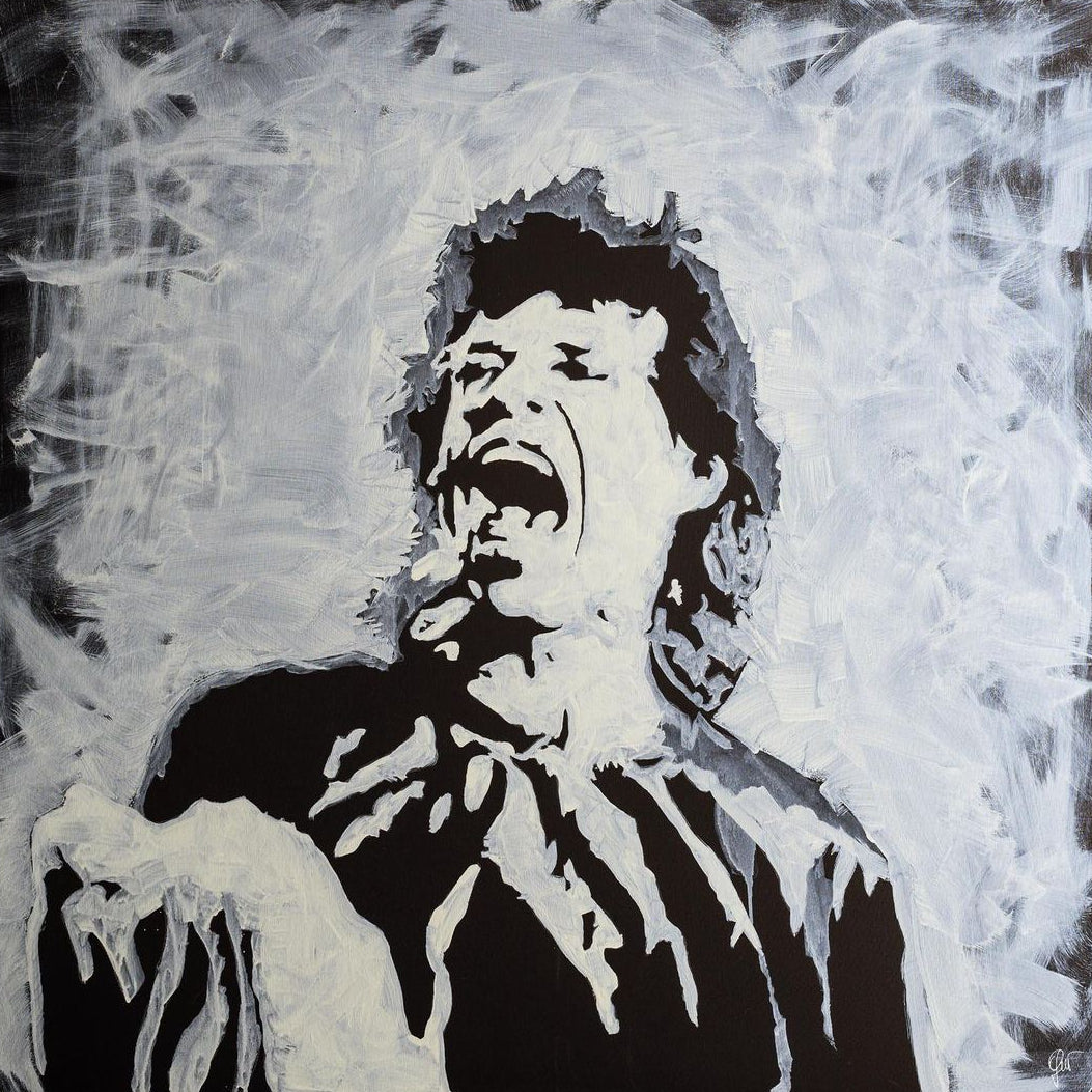 Mick Jagger The Rolling Stones Canvas Print | Fabio Guzzano Art