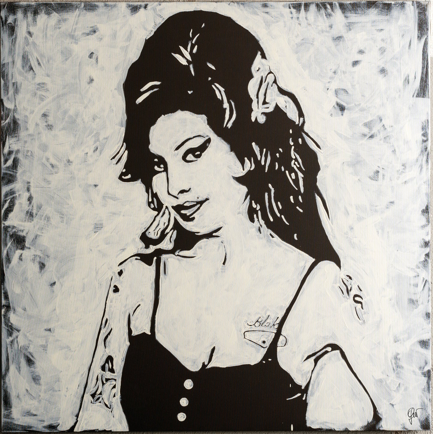 Canvas Print: "Amy Winehouse Black and White"