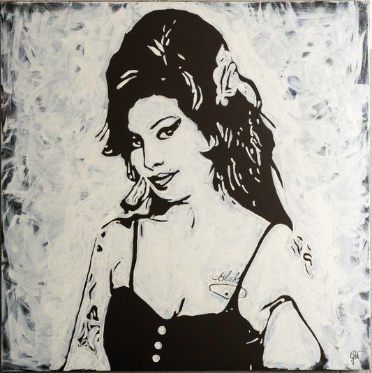 Canvas Print: "Amy Winehouse Black and White"