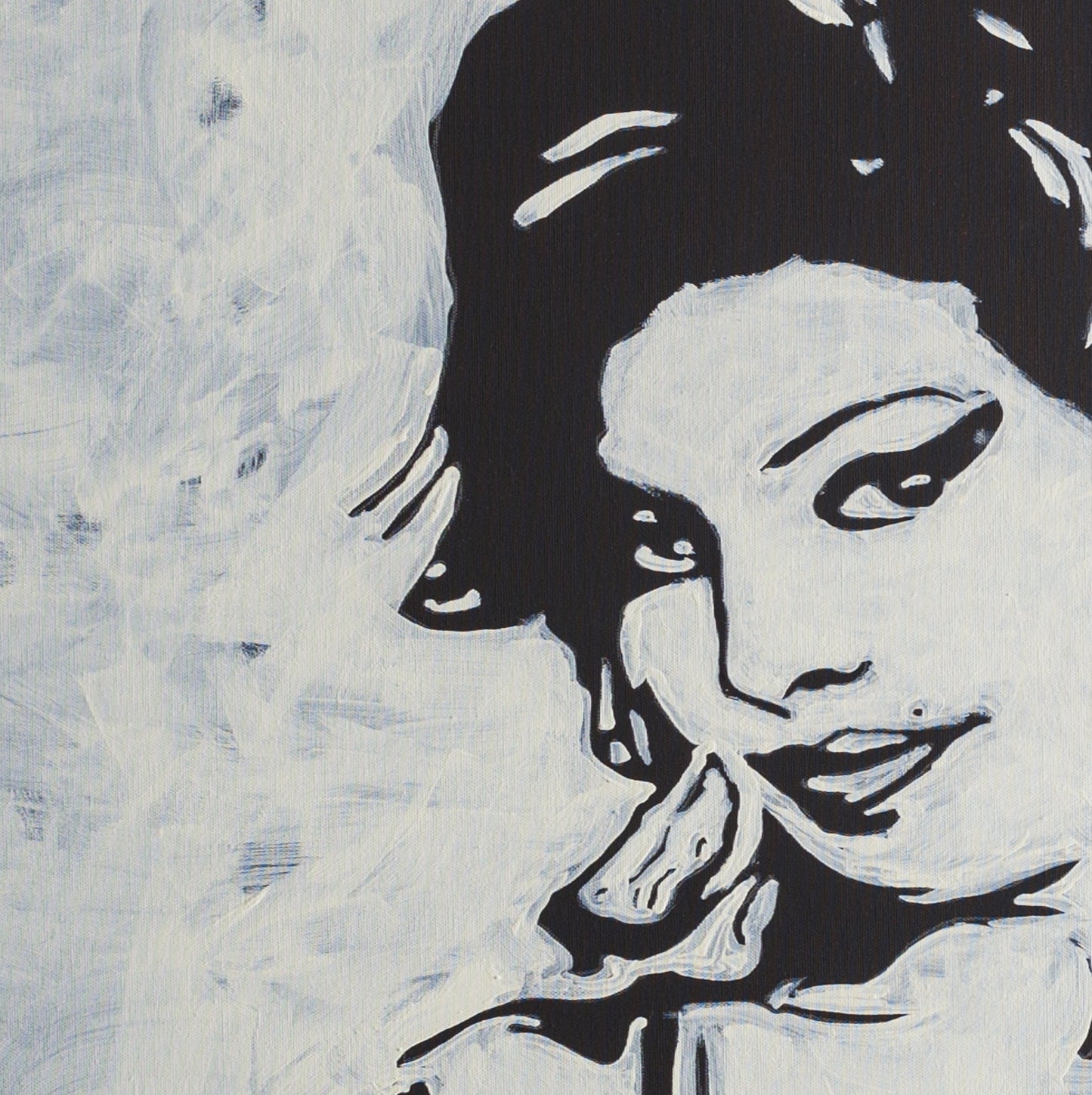 Canvas Print: "Amy Winehouse Black and White"