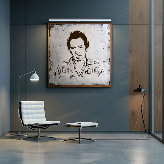 Canvas Print: "Bruce Springsteen Black and White"