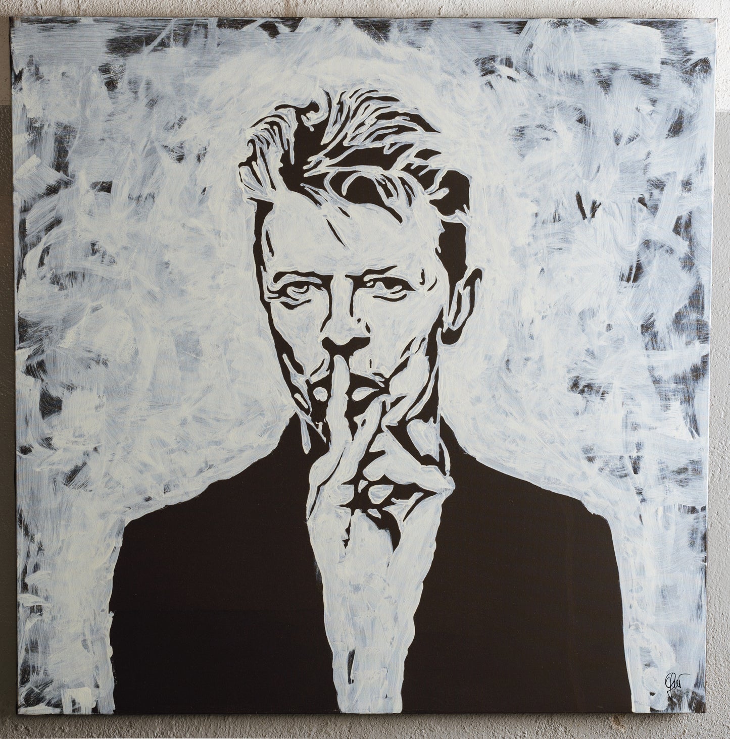 Canvas Print: "David Bowie Black and White"