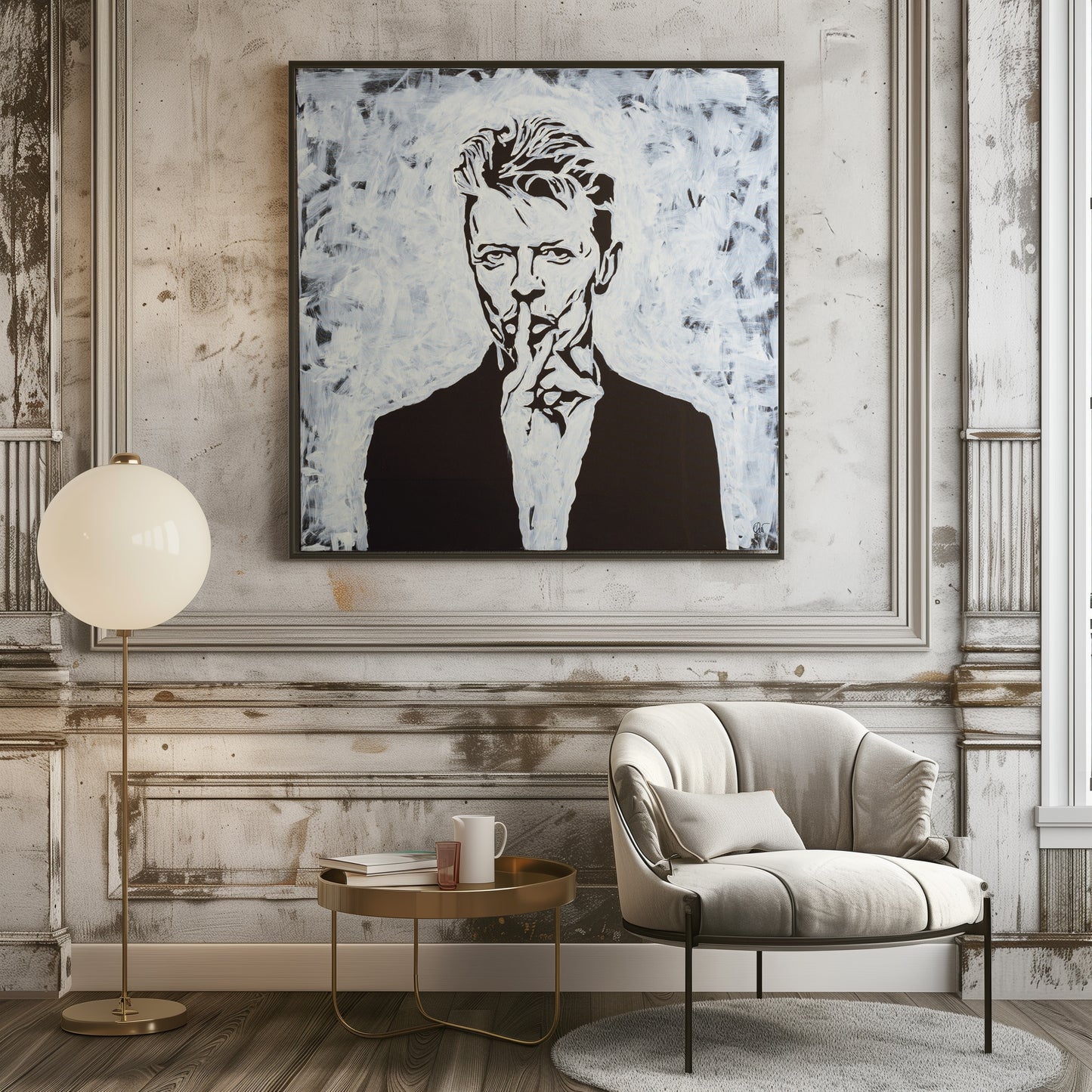 Canvas Print: "David Bowie Black and White"