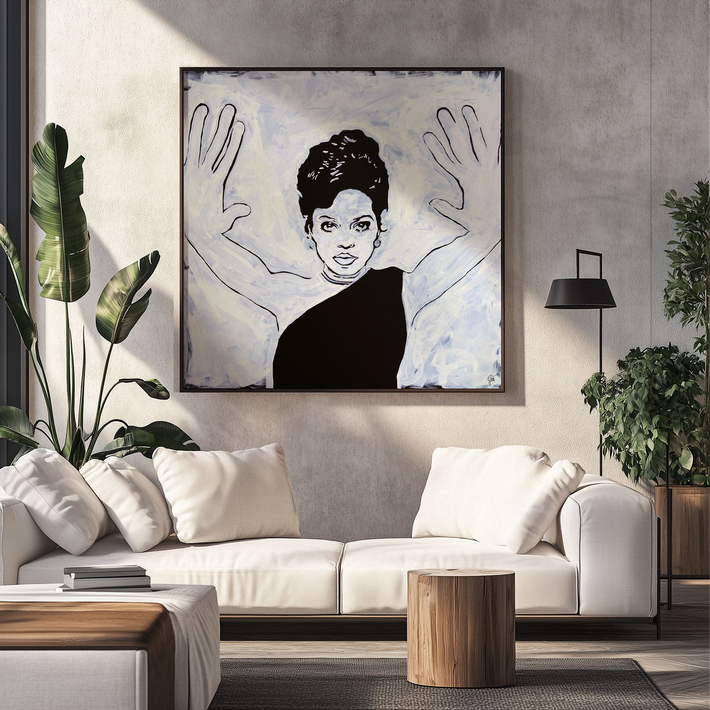 Canvas Print: "Diana Ross Black and White"