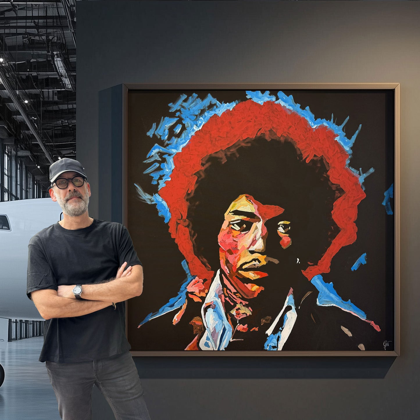 Canvas Print: "_Jimi Hendrix full color"