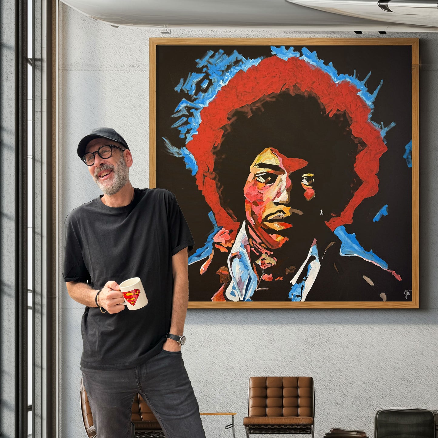 Canvas Print: "_Jimi Hendrix full color"
