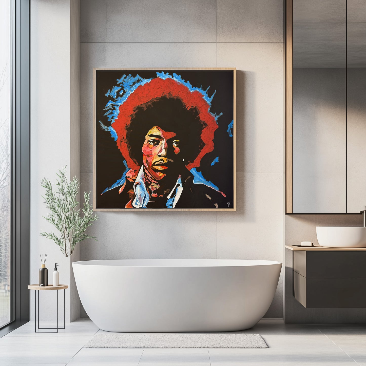 Canvas Print: "_Jimi Hendrix full color"