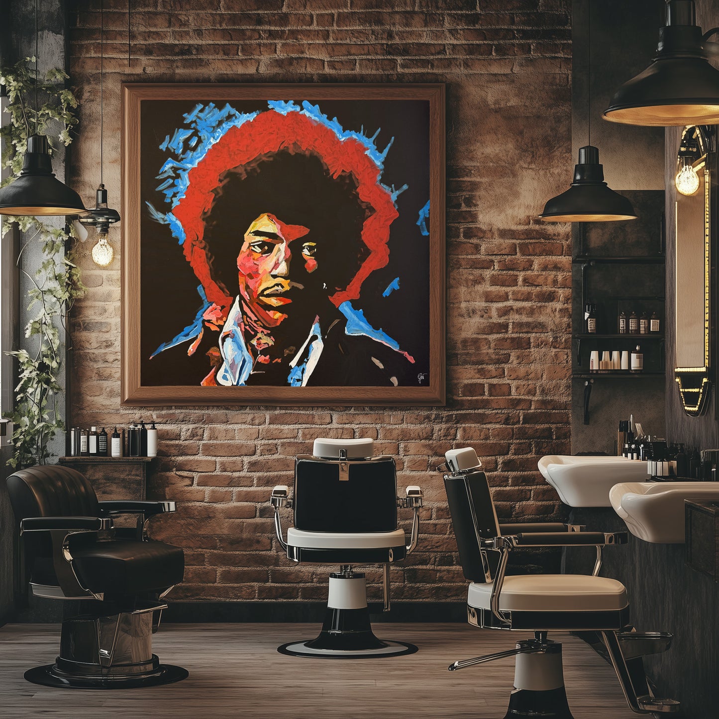 Canvas Print: "_Jimi Hendrix full color"