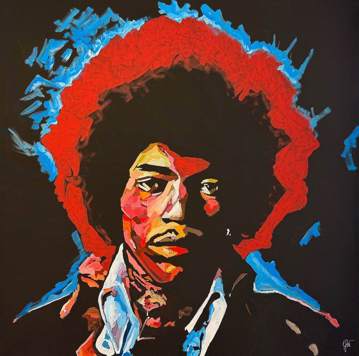 Canvas Print: "_Jimi Hendrix full color"