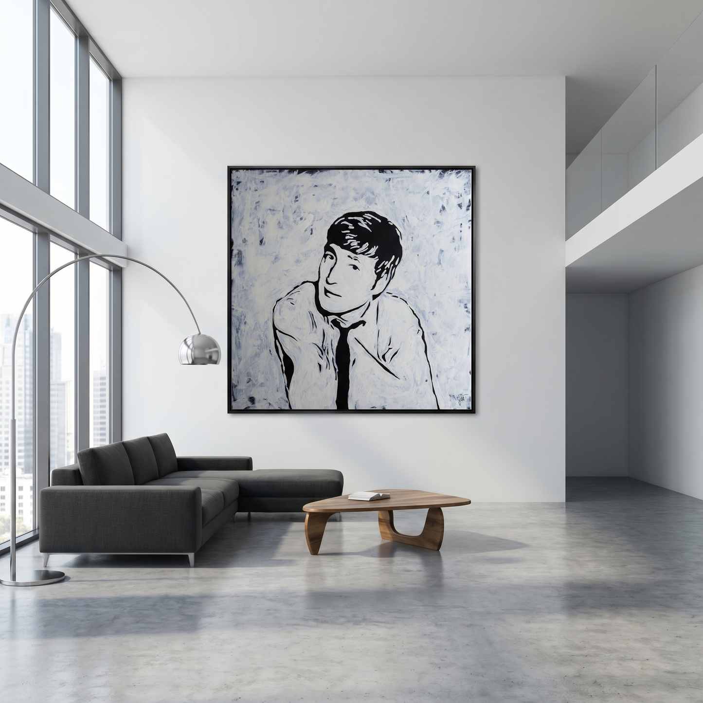 Canvas Print: "John Lennon The Beatles Black and White"