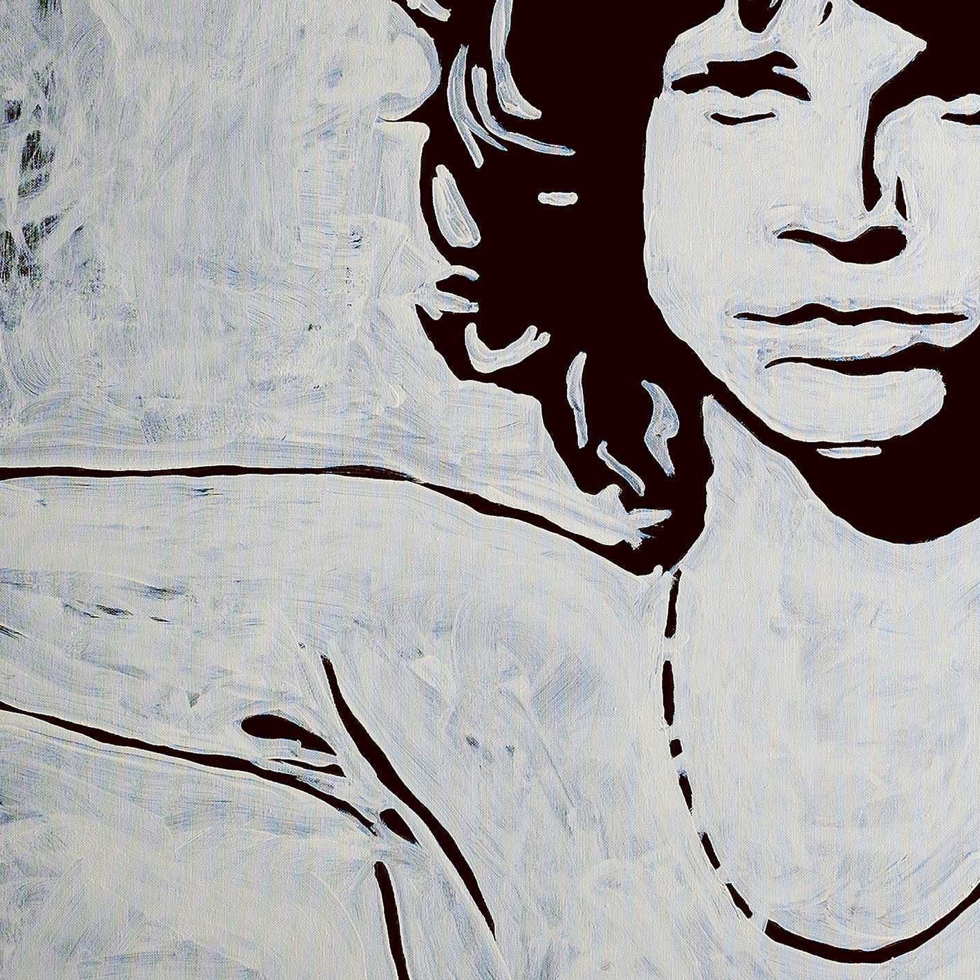 Jim Morrison Art on Canvas ICONS | Fabio Guzzano Art | Detail