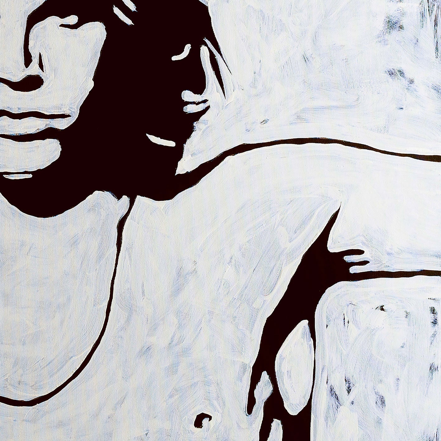 Jim Morrison Art on Canvas ICONS | Fabio Guzzano Art | Detail
