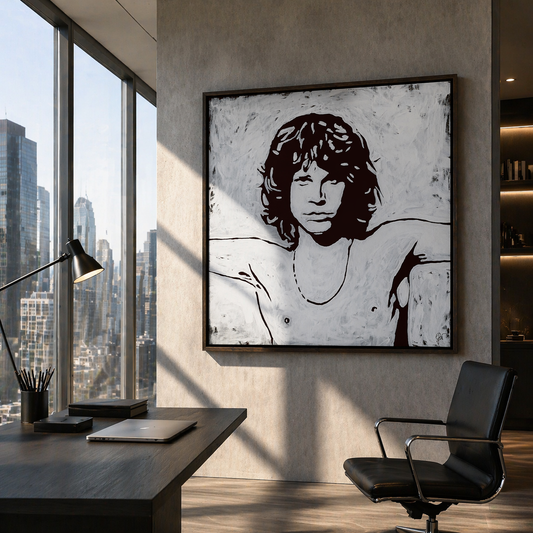 Jim Morrison Art on Canvas ICONS | Fabio Guzzano Art | Office