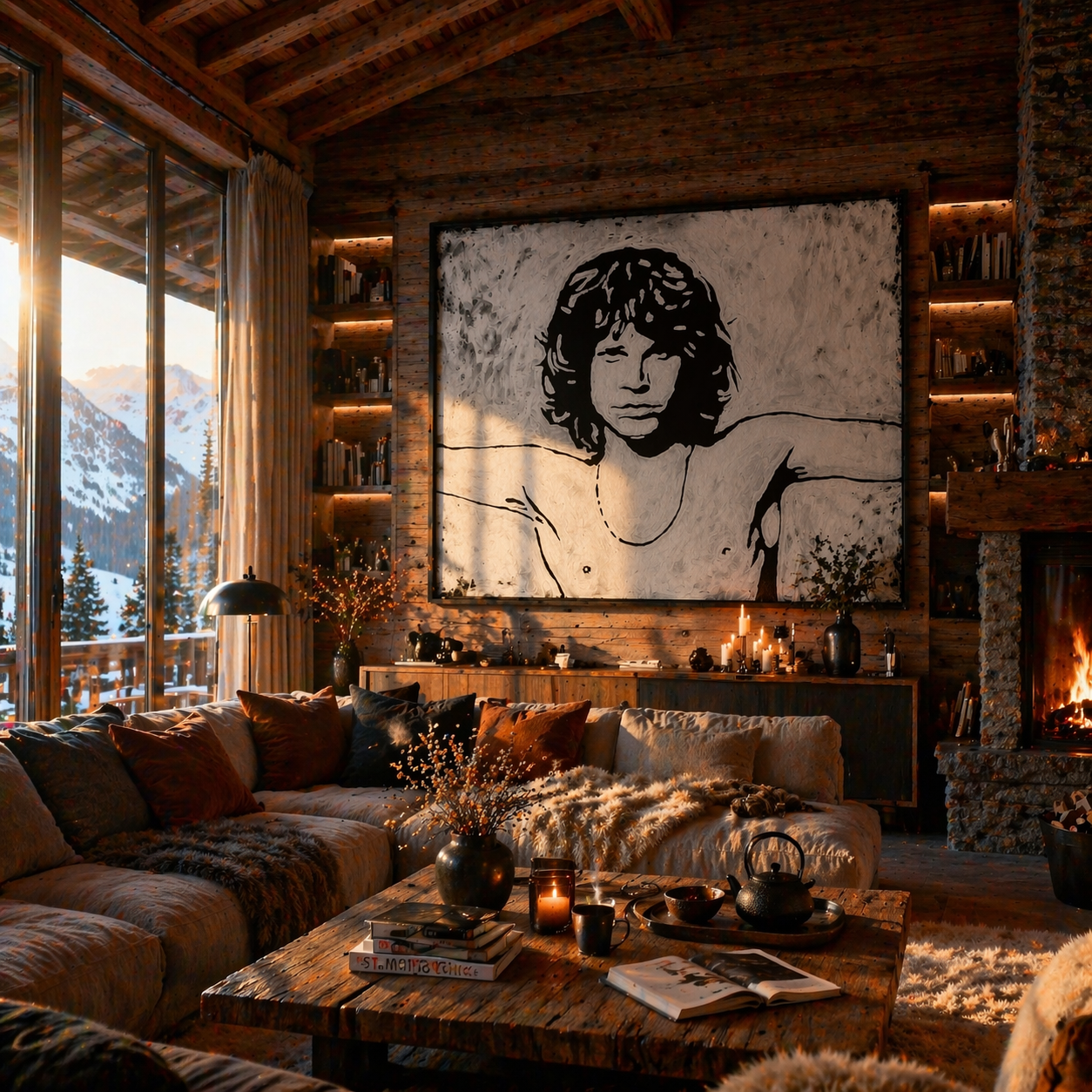 Jim Morrison Art on Canvas ICONS | Fabio Guzzano Art | Chalet