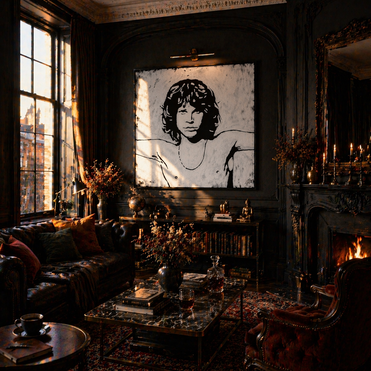 Jim Morrison Art on Canvas ICONS | Fabio Guzzano Art | Uk House