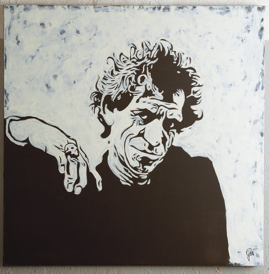 Canvas Print: "Keith Richards Black and White"