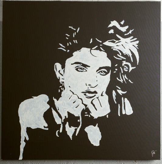 Canvas Print: "Madonna Black and White"