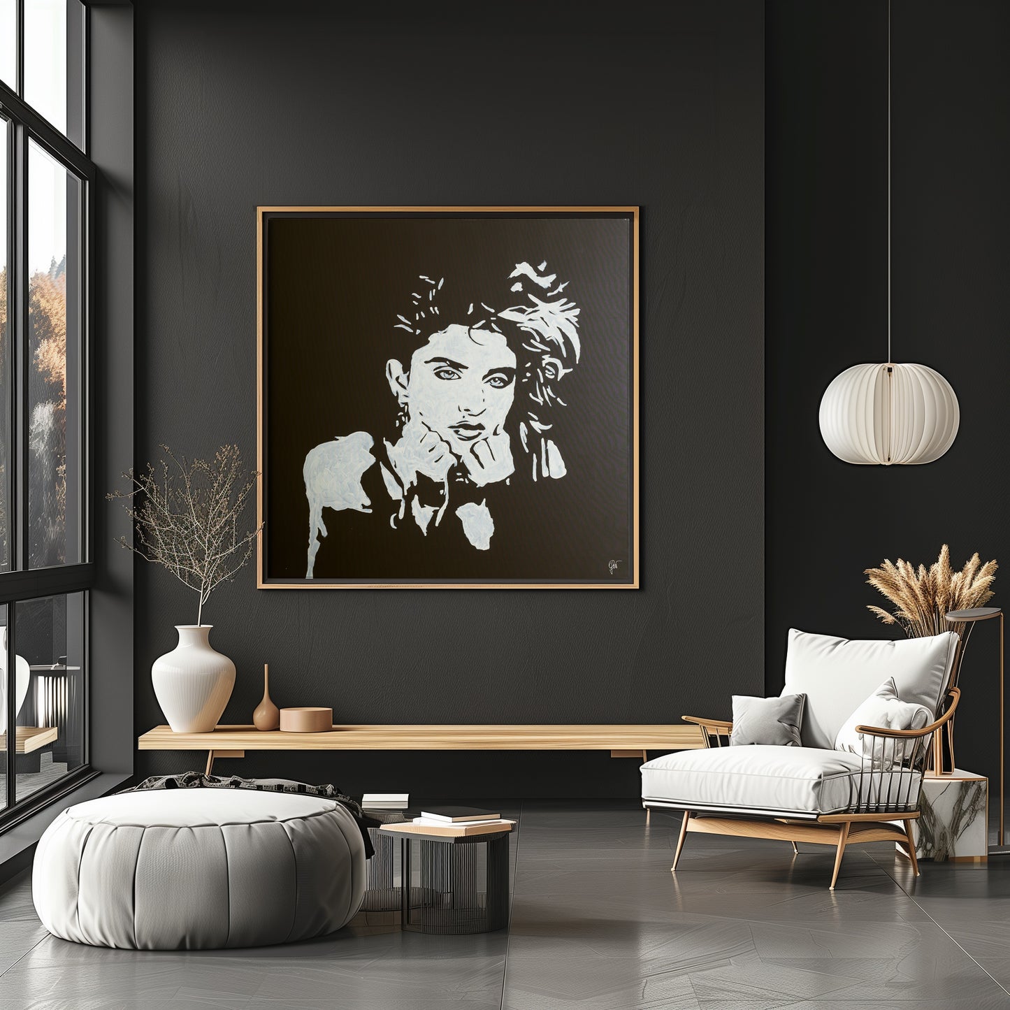 Canvas Print: "Madonna Black and White"
