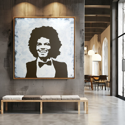 Canvas Print: "Michael Jackson Black and White"