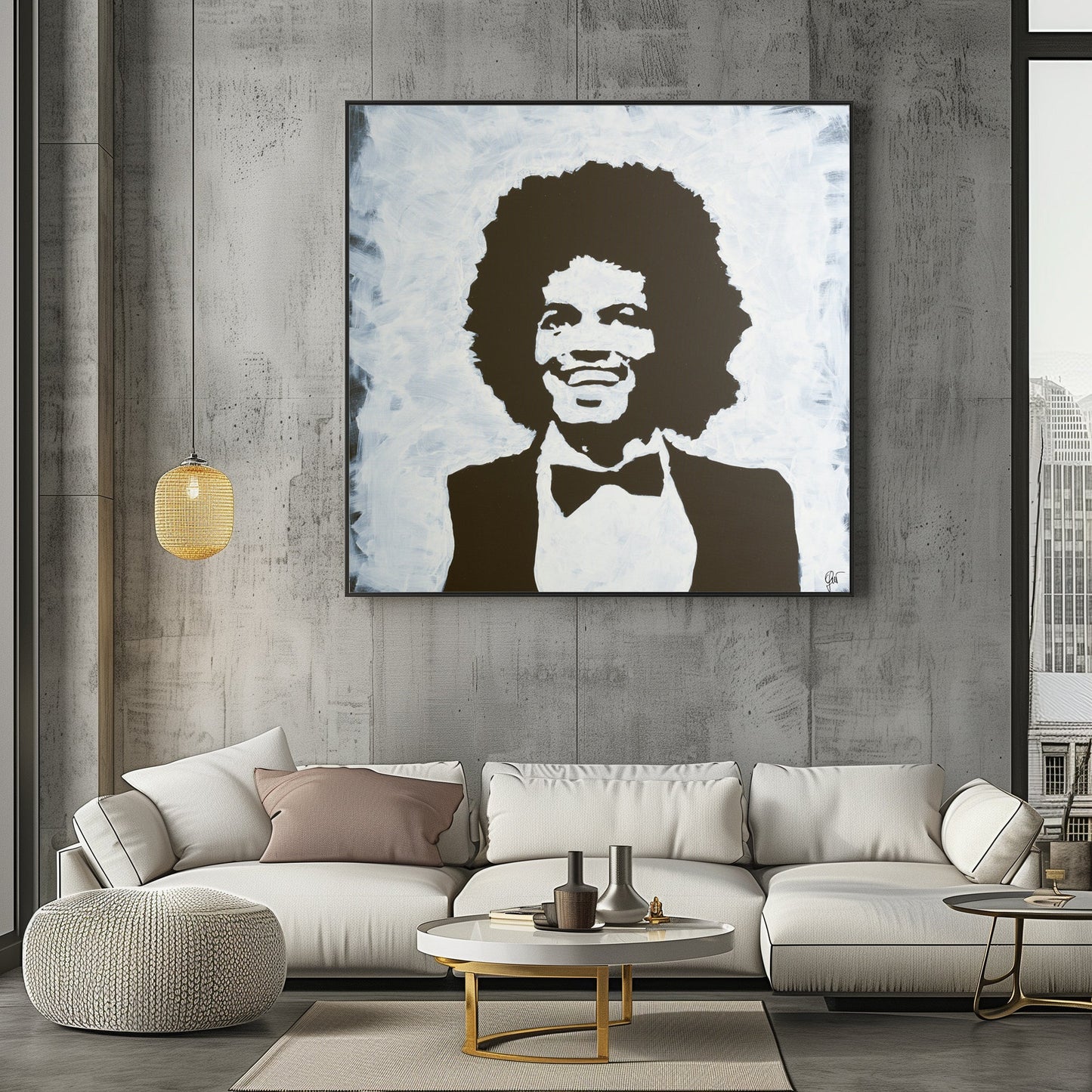 Canvas Print: "Michael Jackson Black and White"