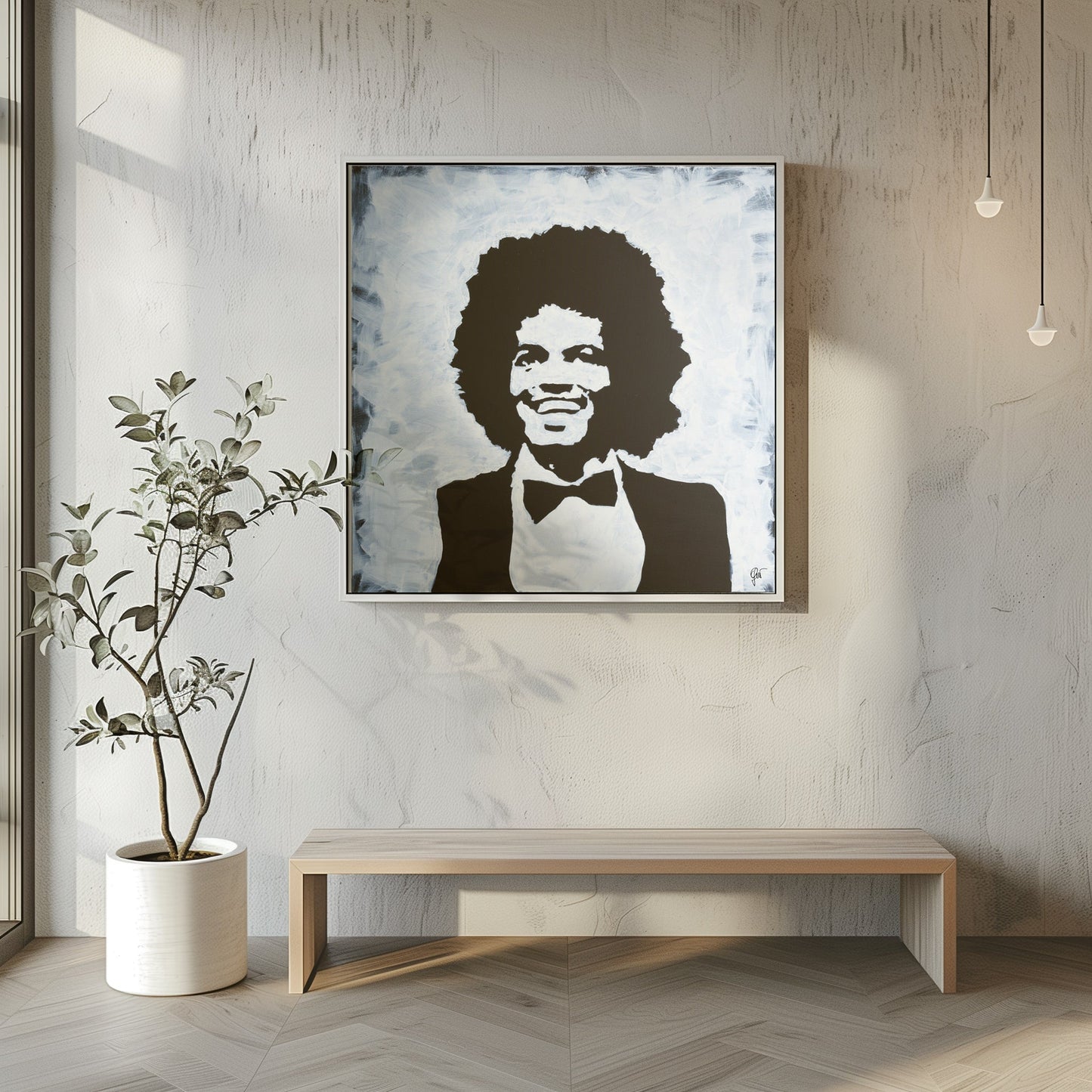 Canvas Print: "Michael Jackson Black and White"