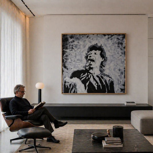 Mick Jagger The Rolling Stones Canvas Print | Fabio Guzzano Art
