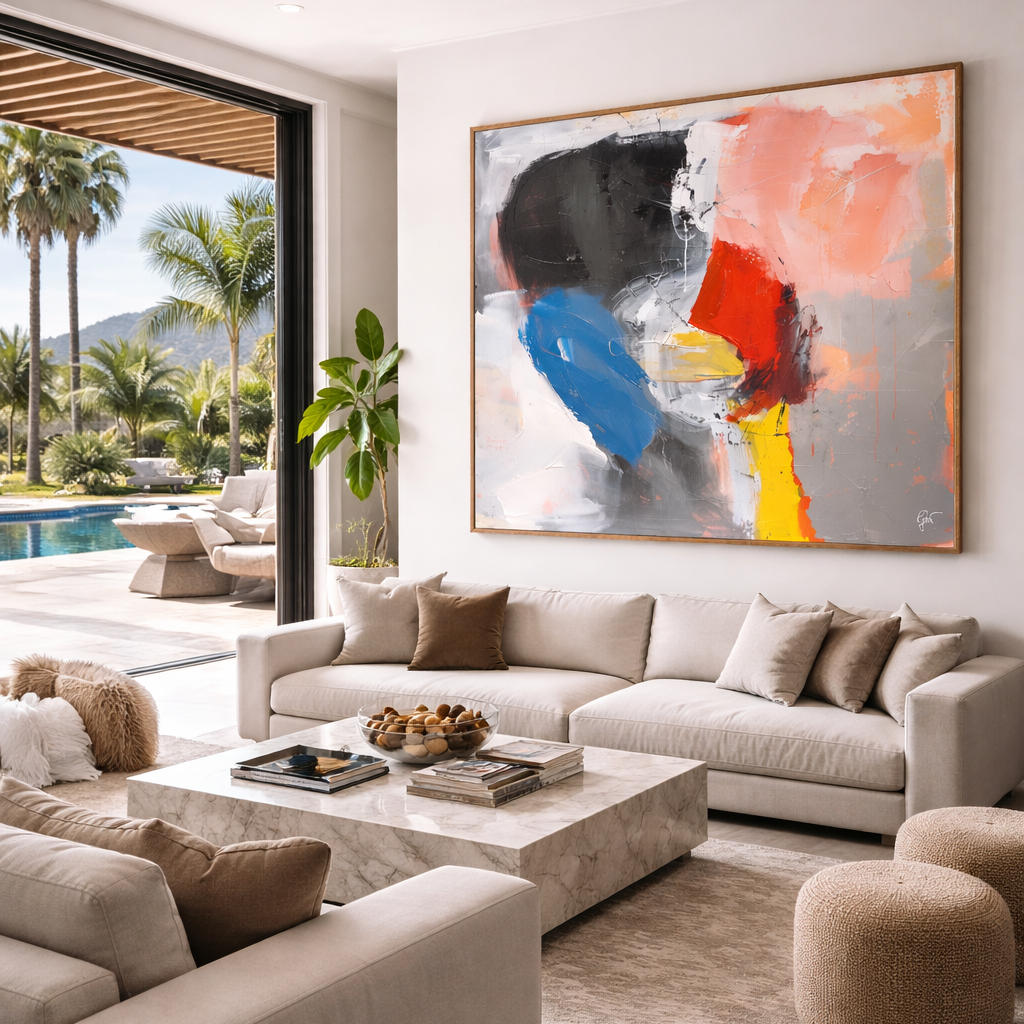 Rita abstract canvas print — original abstract art by Fabio Guzzano