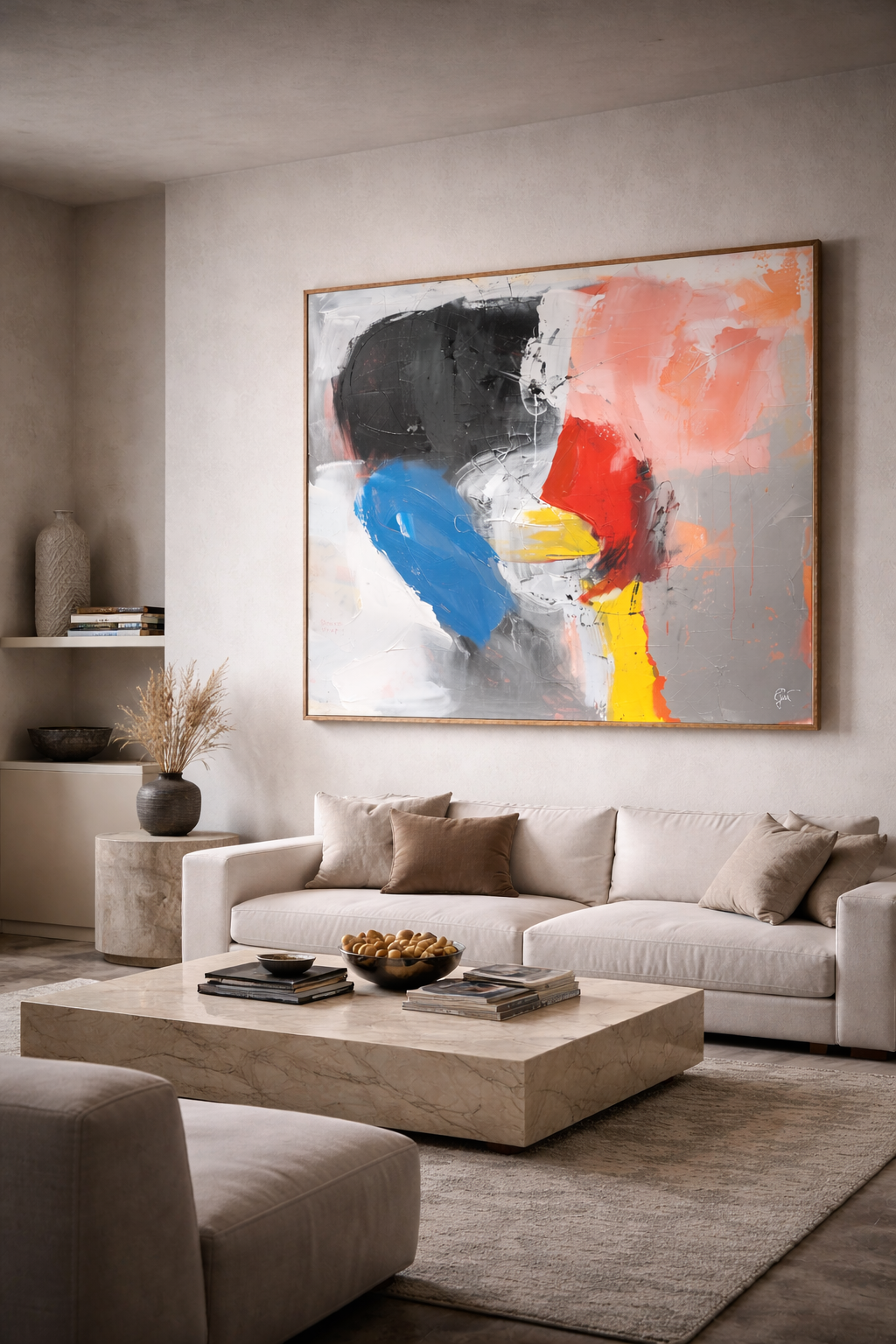 Rita abstract canvas print — original abstract art by Fabio Guzzano