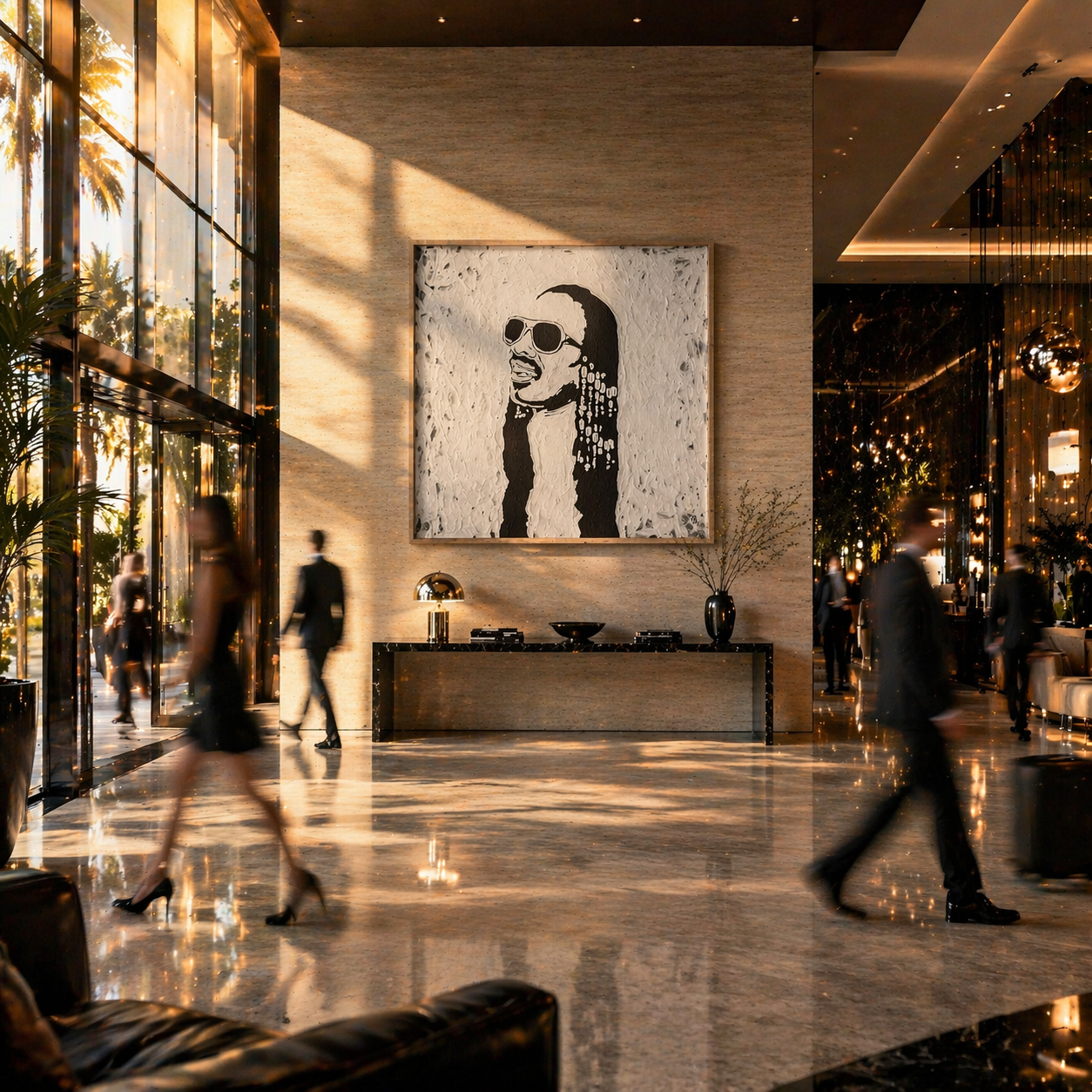 Steve Wonder Art on Canvas ICONS | Fabio Guzzano Art | Hotel