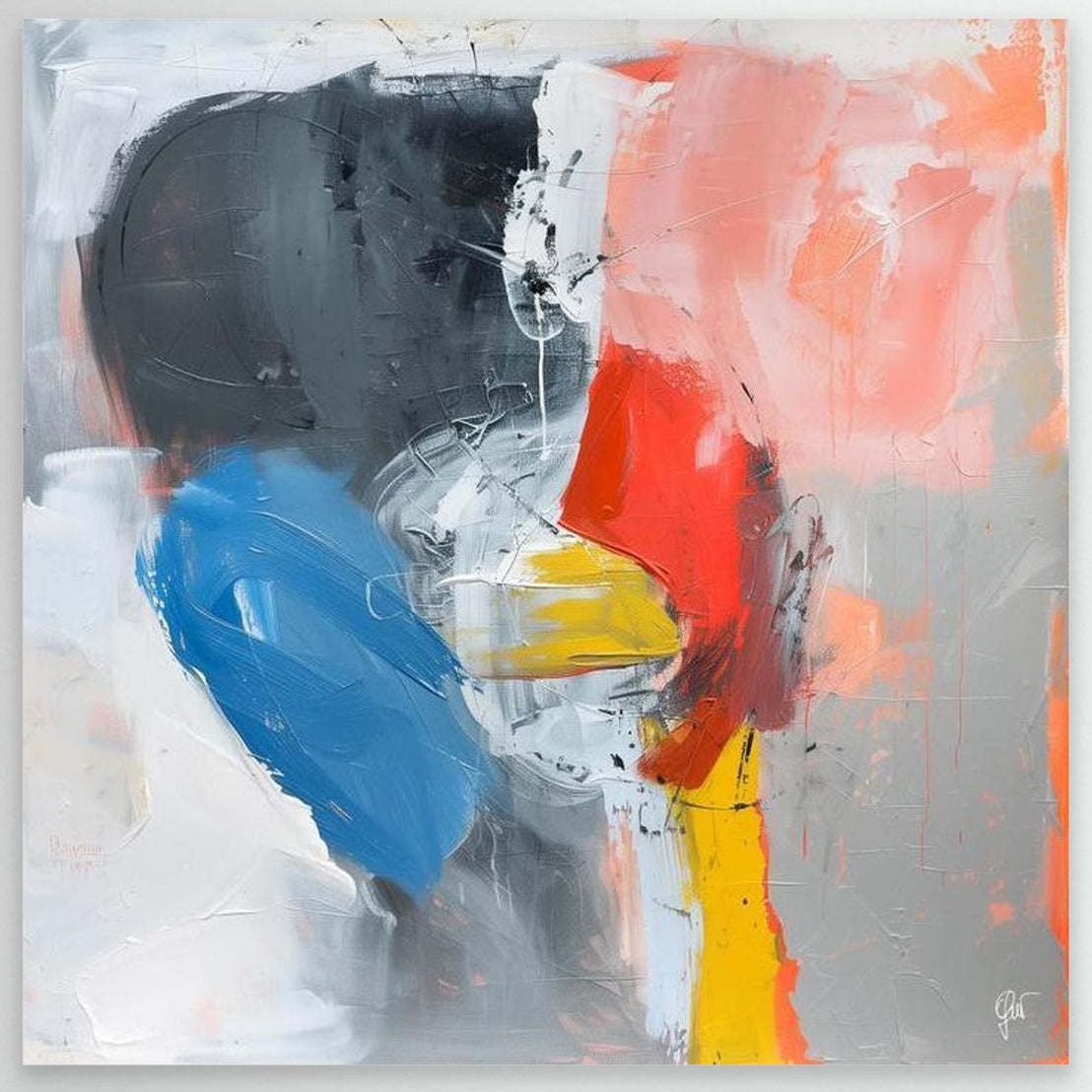 Rita abstract canvas print — original abstract art by Fabio Guzzano